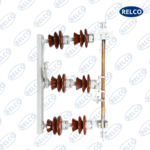 33kV Porcelain Isolator Double Stack Turn and Twist type with Earth Switch - Image 4