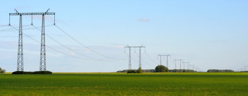 High-voltage transmission towers