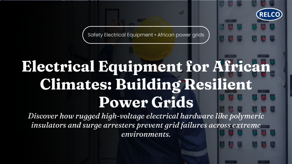 Electrical equipment for African climates featuring rugged high-voltage hardware and power grid solutions by Relco